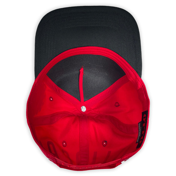 GORRA VAGO STYLE CULIACAN SERIES  GABARDINA ROJA CON NEGRO