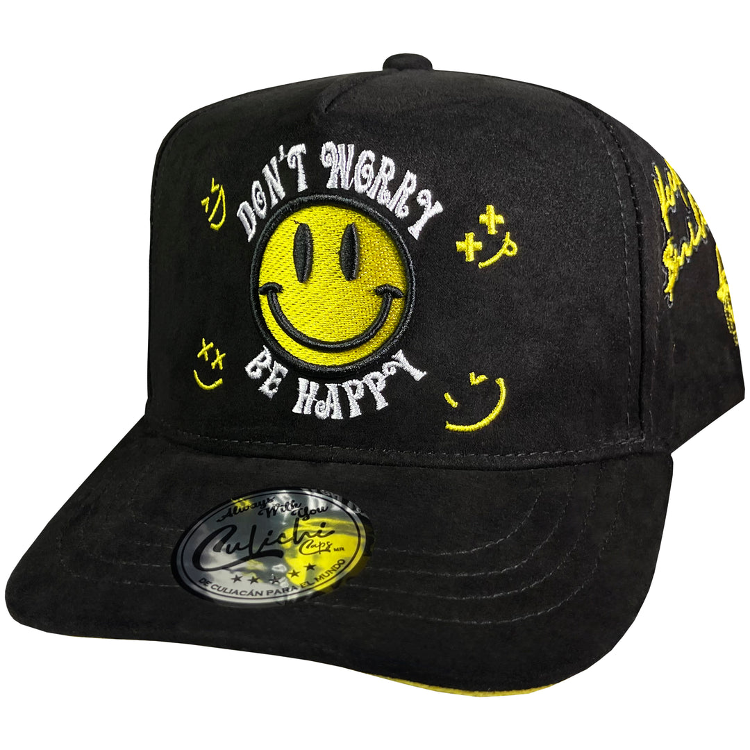 GORRA CULICHI CAPS SMILE FACE BE HAPPY GAMUZA