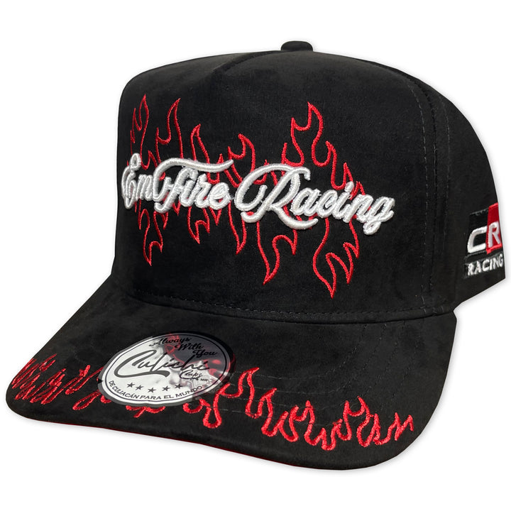 GORRA CULICHI CAPS EMFIRE RACING BLACK GAMUZA