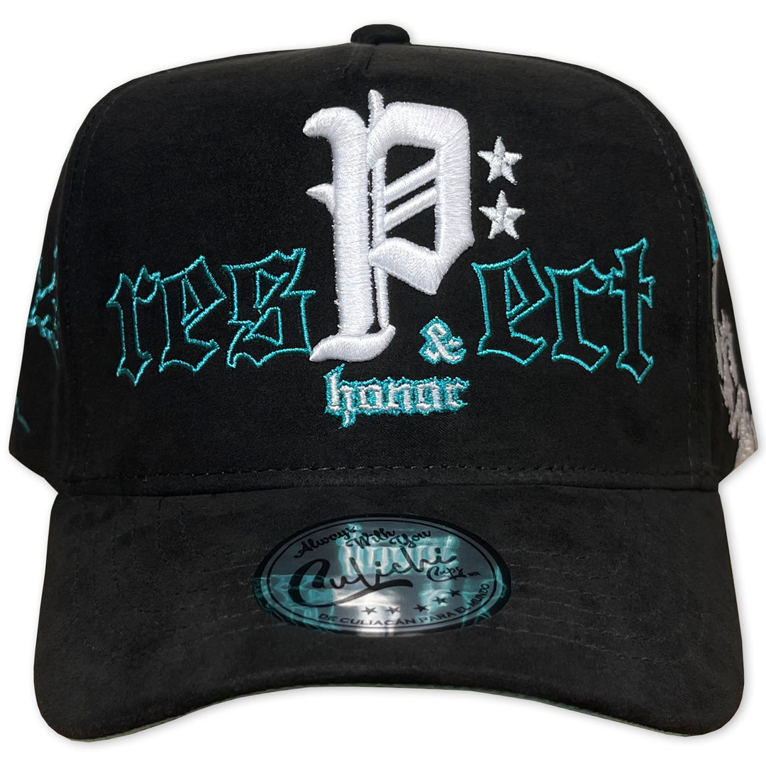 GORRA CULICHI CAPS RESPECT BLACK GAMUZA