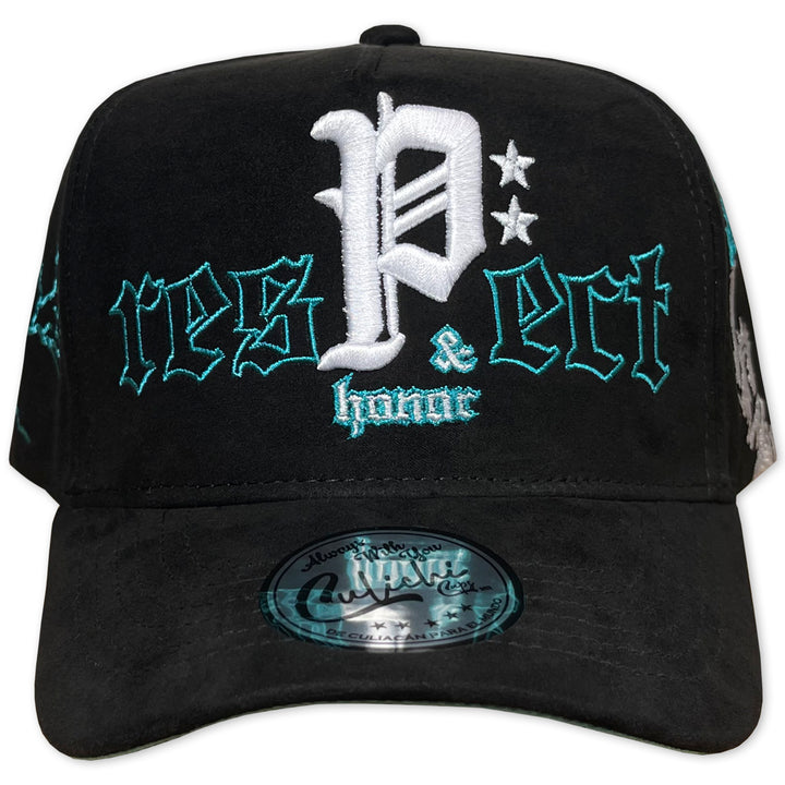 GORRA CULICHI CAPS RESPECT BLACK GAMUZA