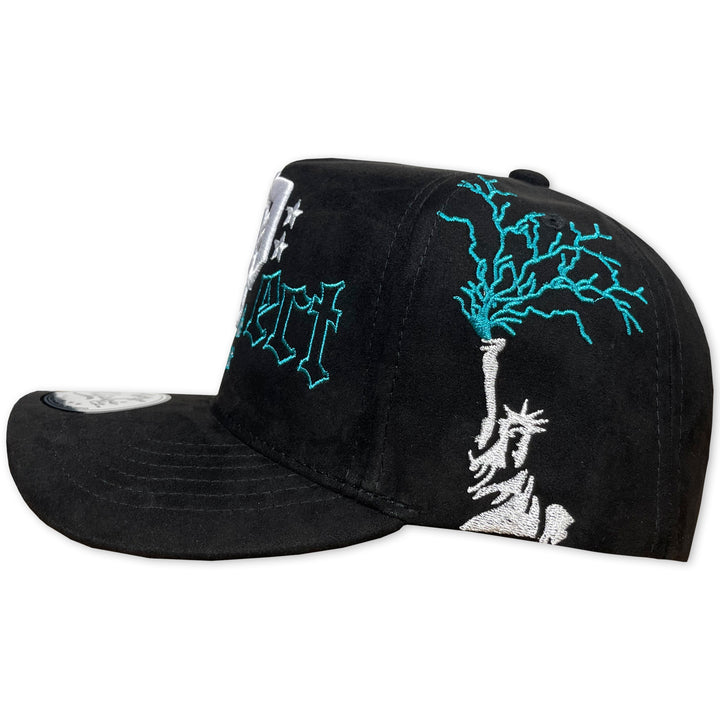 GORRA CULICHI CAPS RESPECT BLACK GAMUZA