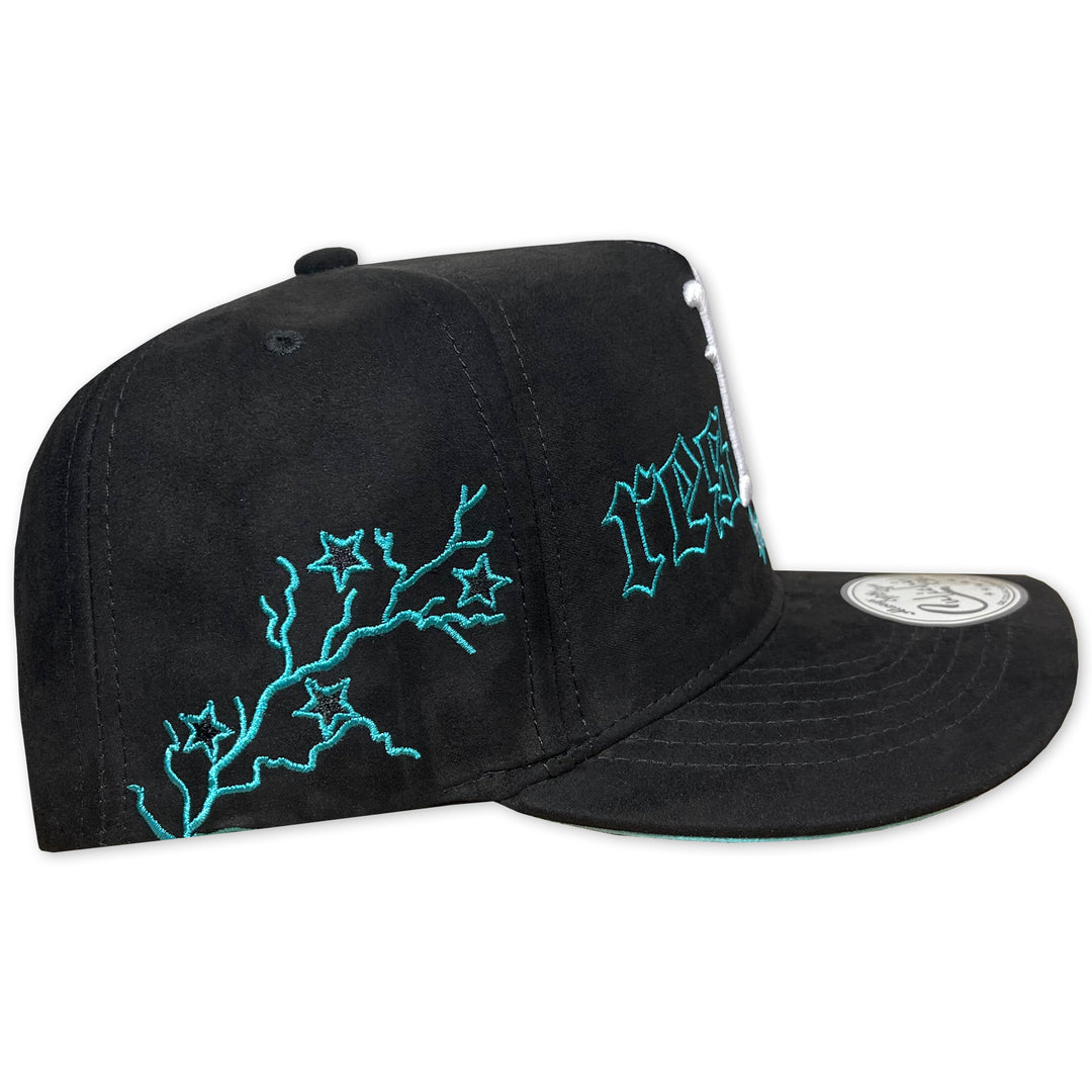 GORRA CULICHI CAPS RESPECT BLACK GAMUZA