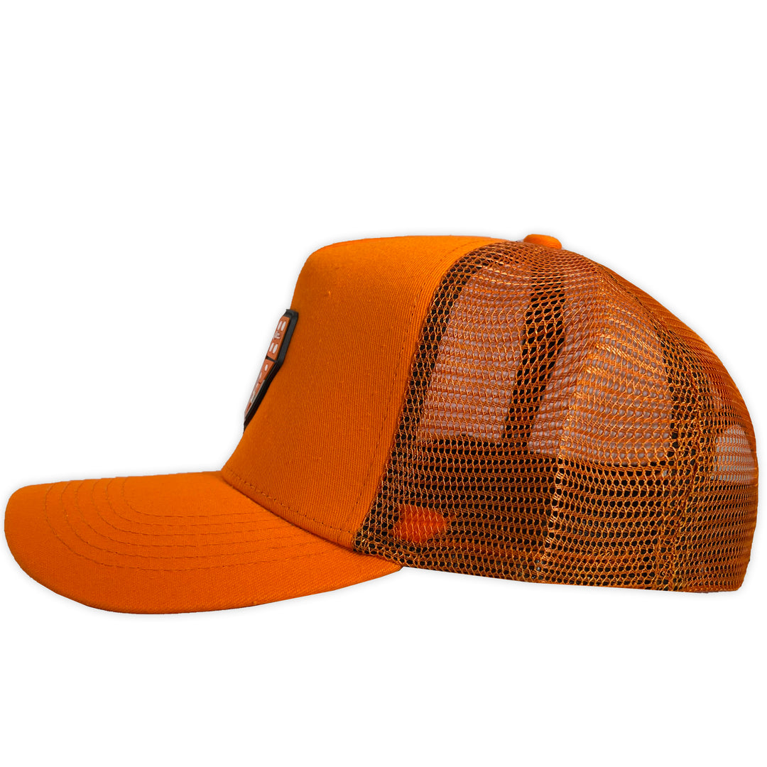 GORRA ALL IN BRAND DADOS NARANJA TRUCKER