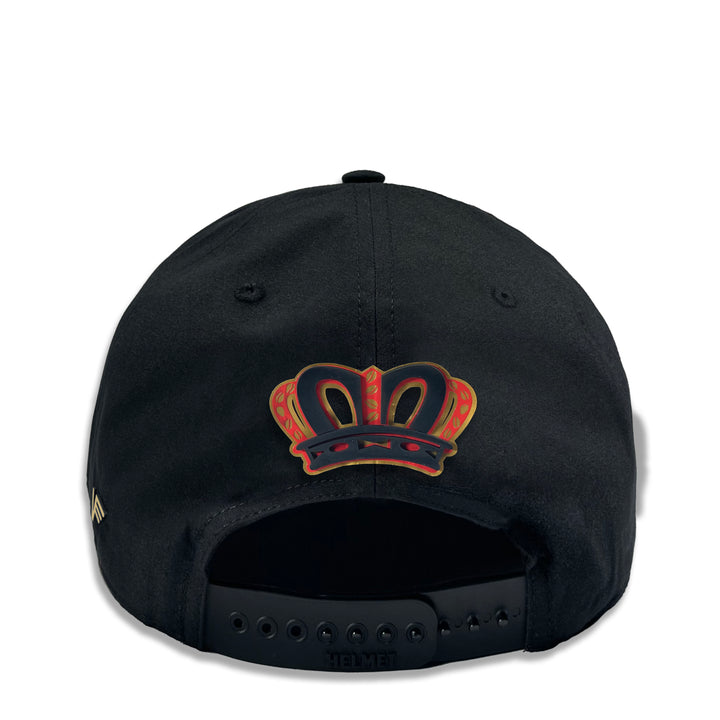 GORRA VAGO STYLE ELEGUA CURVA PIEL DE DURAZNO NEGRA.