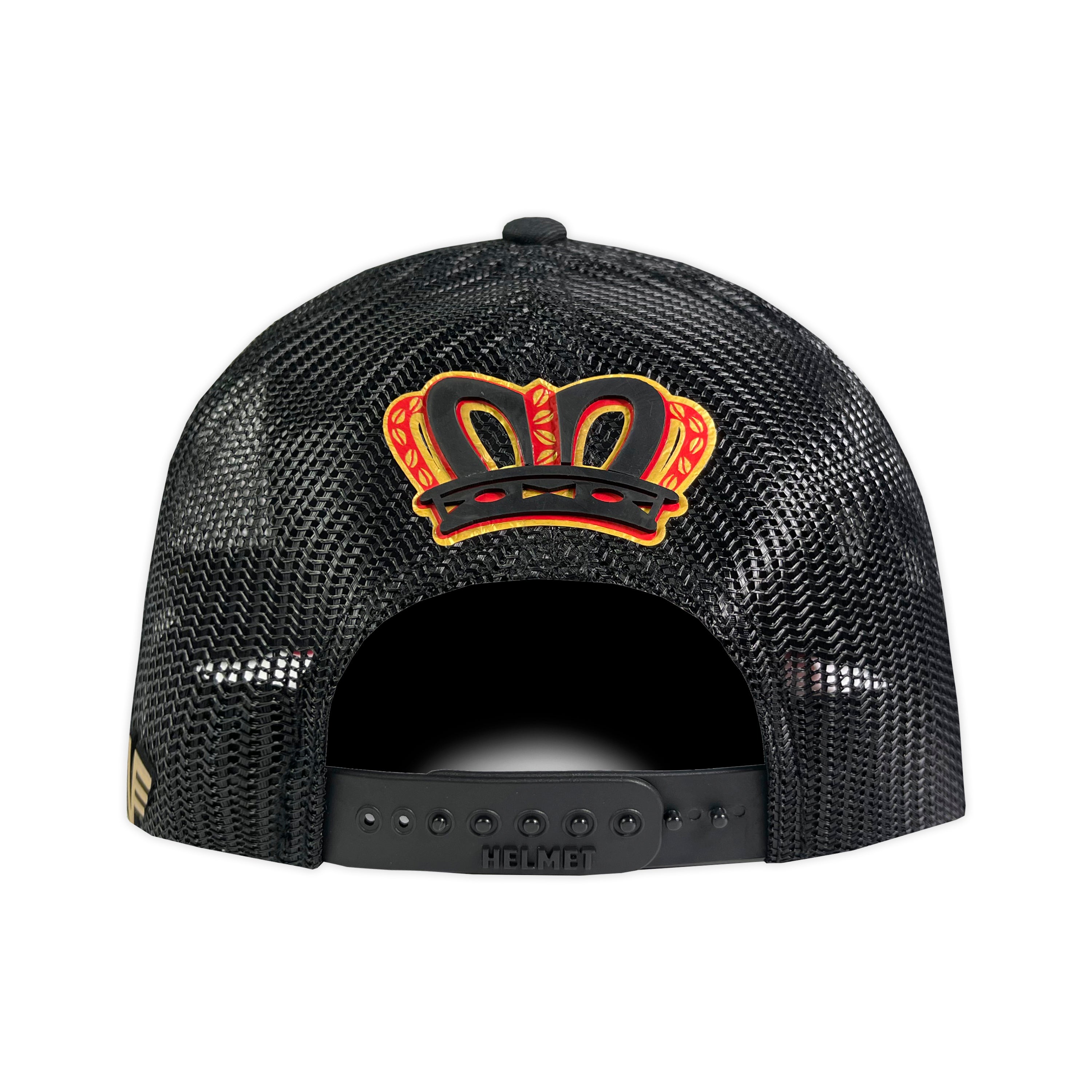 GORRA VAGO STYLE ELEGUA BLACK/RED UNDER CURVA MALLA