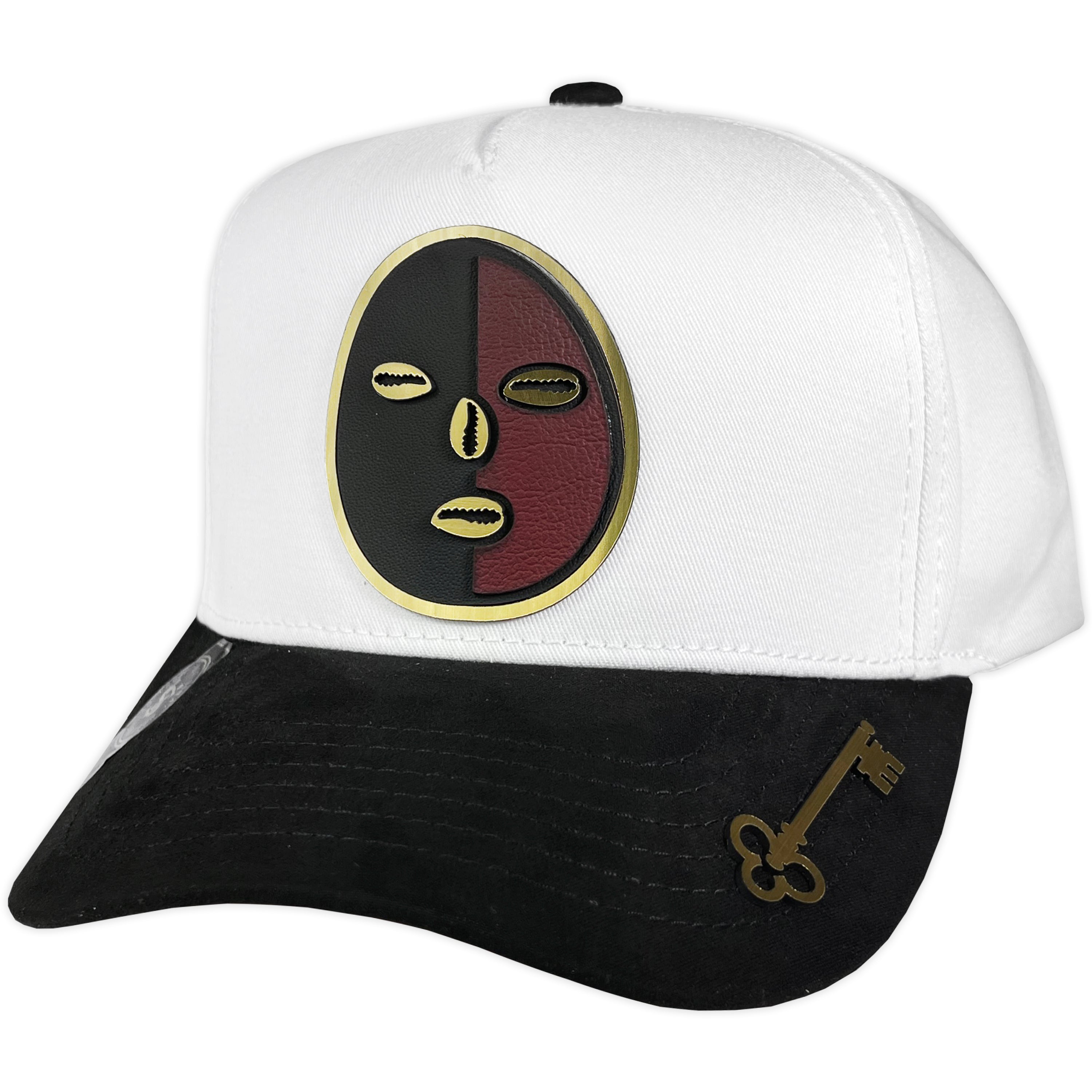 GORRA VAGO STYLE ELEGUA WHITE/BLACK/RED UNDER CURVA MALLA