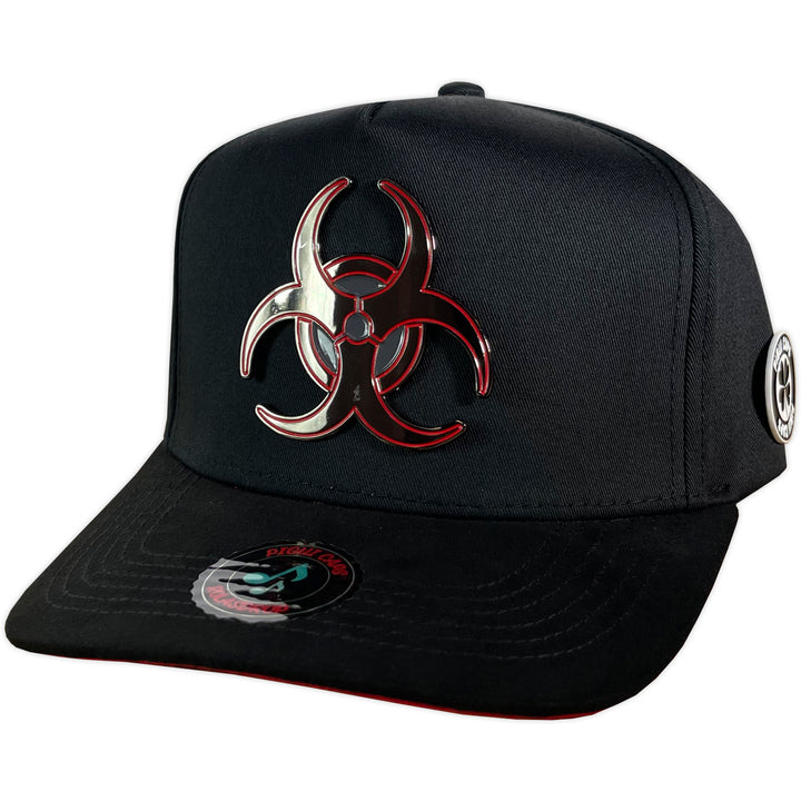 Gorra PIGUI CAPS EL VIRUS BLACK GABARDINA VISERA GAMUZA