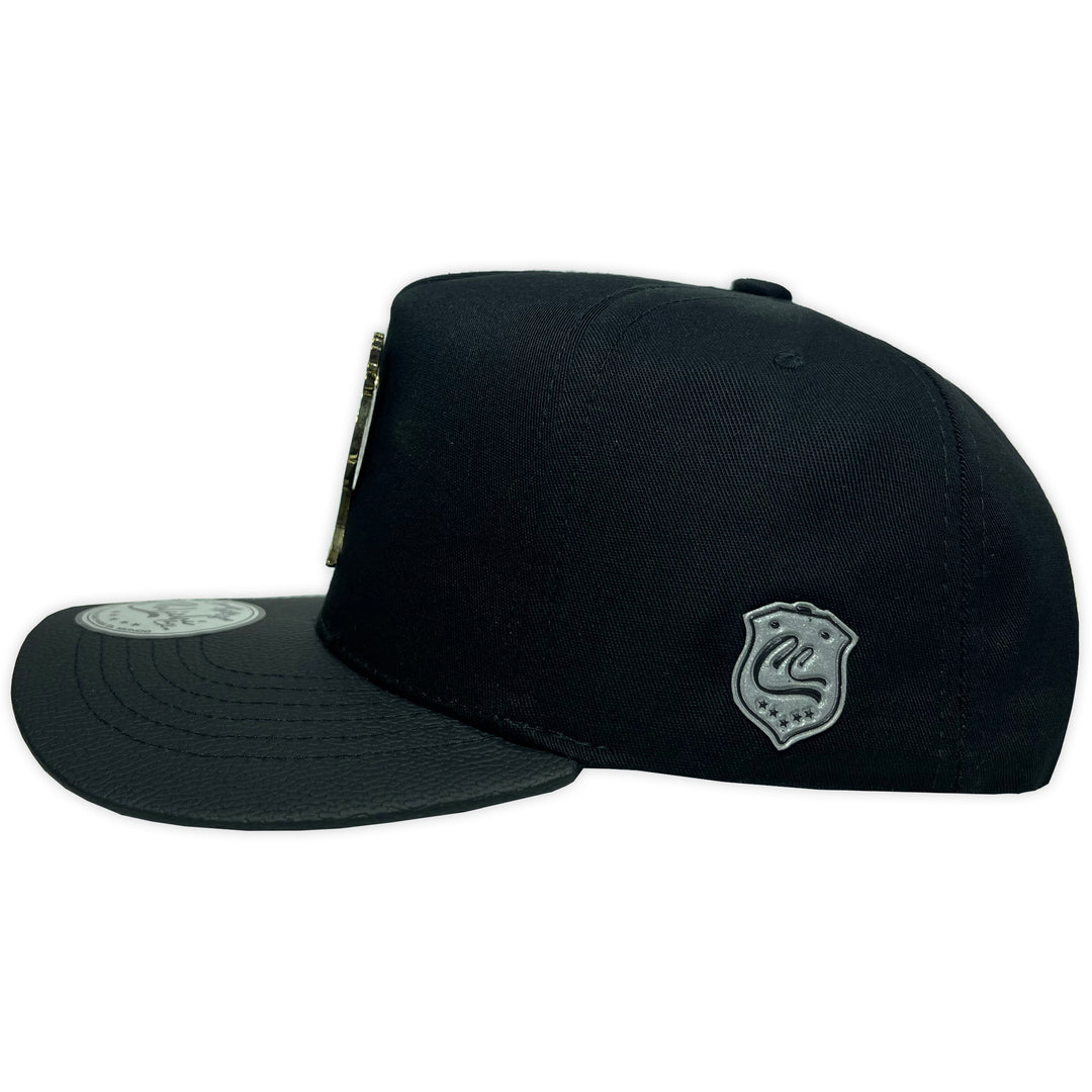 Gorra Culichi Caps Gallo Placa Gabardina Negra