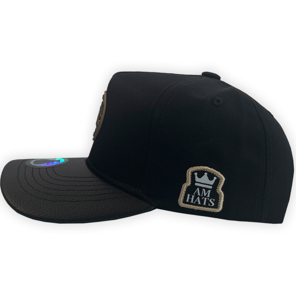 Gorra AM HATS GOLD C VISERA VINIPIEL