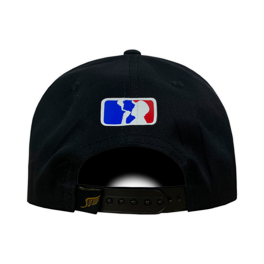 Gorra Vago Style Hibrida Black Black Leather Curva Piel