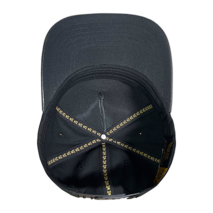 Gorra Vago Style Hibrida Black Black Leather Curva Piel