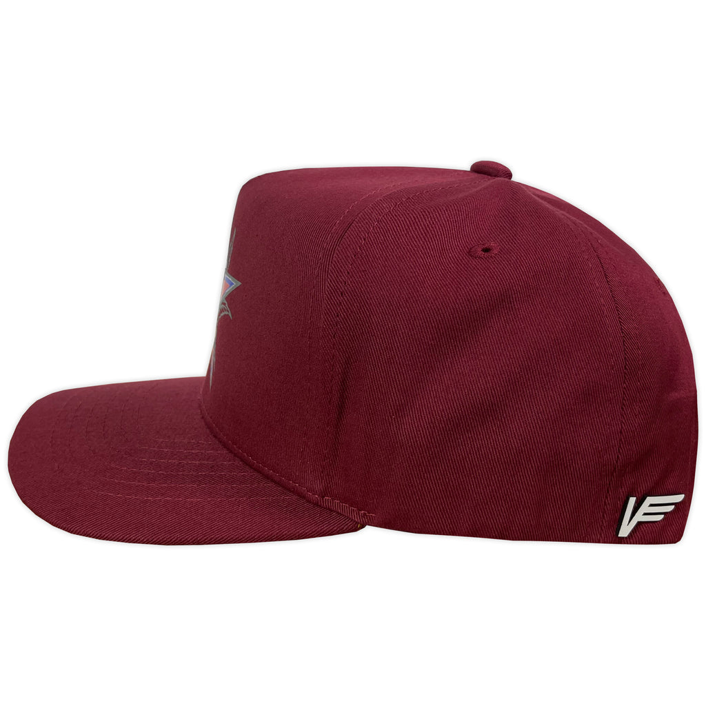 Gorra Vago Style Hibrida Burbundy/ Yellow Under Curva
