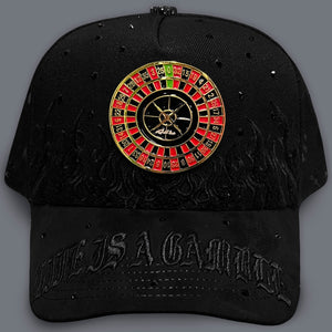 GORRA ALL IN BRAND KING OF GAMBLING BLACK