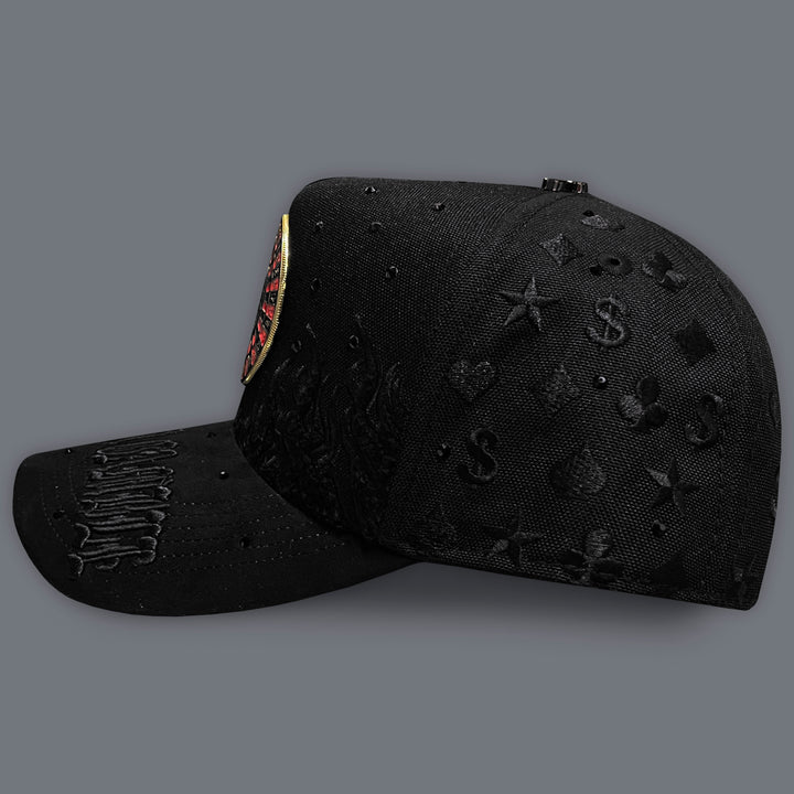 GORRA ALL IN BRAND KING OF GAMBLING BLACK