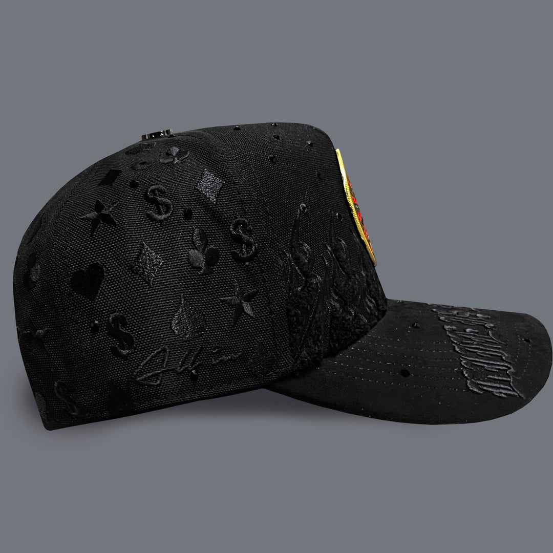 GORRA ALL IN BRAND KING OF GAMBLING BLACK