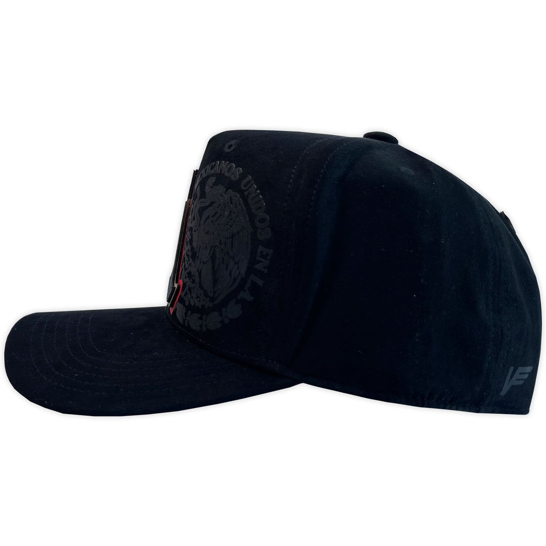 Gorra Vago Style MX CURVA GAMUZA BLACK/RED UNDER SUEDE