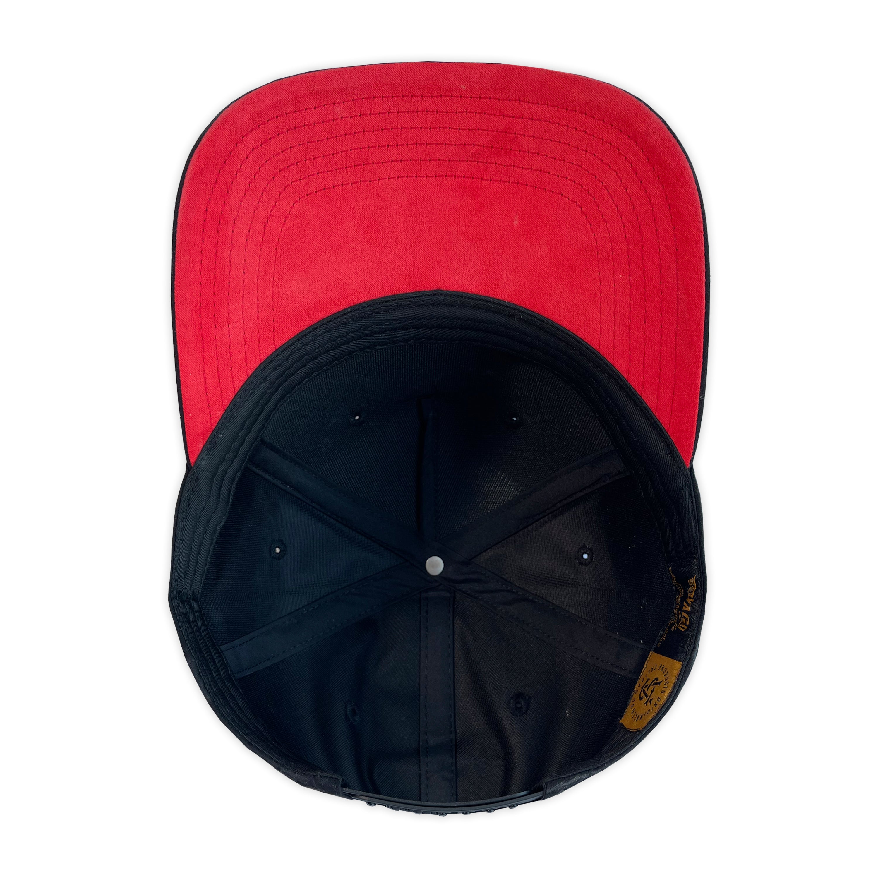 Gorra Vago Style MX CURVA GAMUZA BLACK/RED UNDER SUEDE