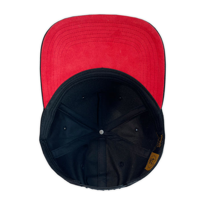 Gorra Vago Style MX CURVA GAMUZA BLACK/RED UNDER SUEDE