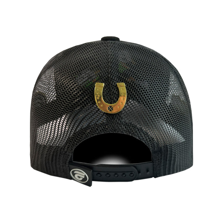 Gorra La Office Hats Lucky Seven Black Maya Gamuza Curva