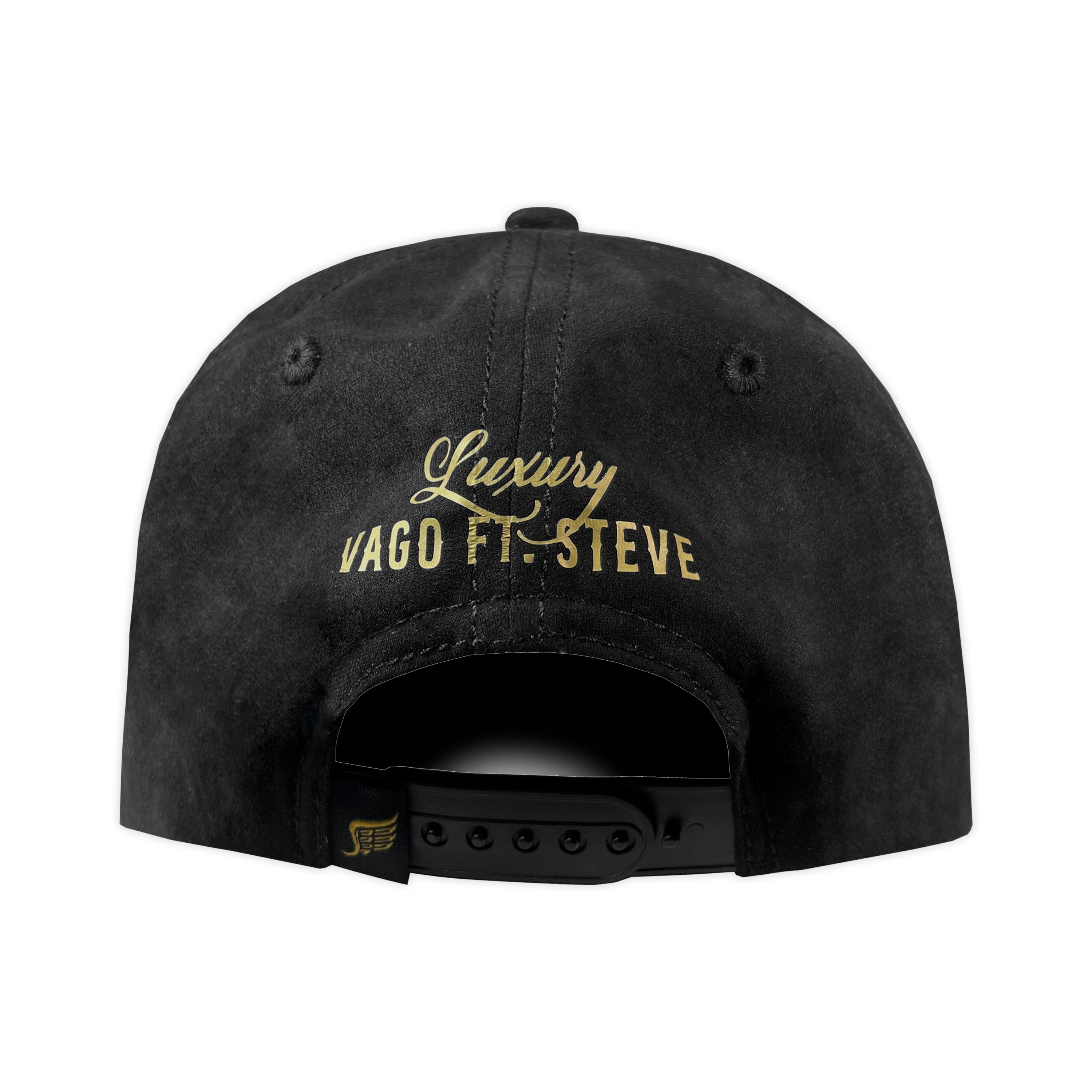 GORRA VAGO STYLE LUXURY BLACK FULL SUED GAMUZA CURVA
