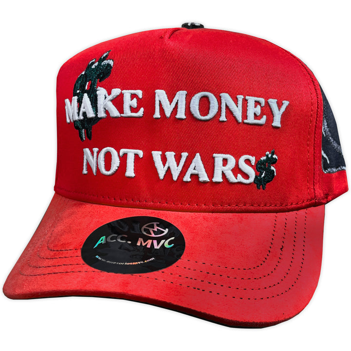 Gorra MVC MAKE MONEY NOT WARS RED VISERA CURVA