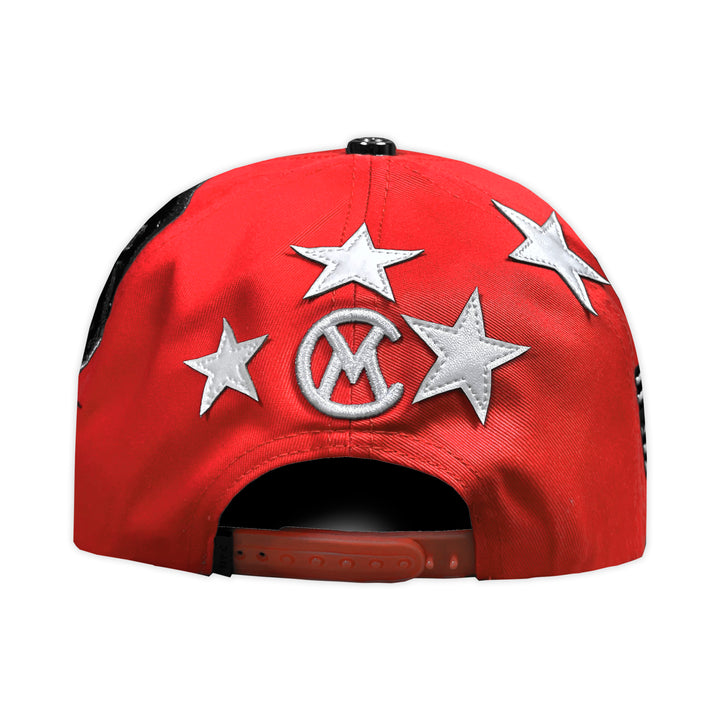 Gorra MVC MAKE MONEY NOT WARS RED VISERA CURVA