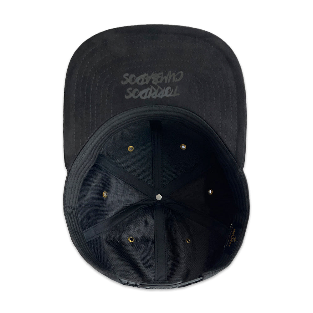 Gorra Vago Style Azul Negra Gabardina Curva Vinipiel