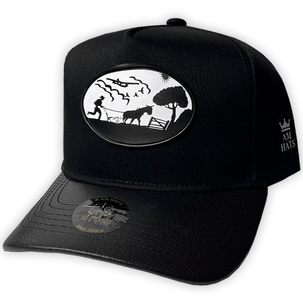 GORRA AM HATS MULA MAÑOSA NEGRA V. VINIPIEL