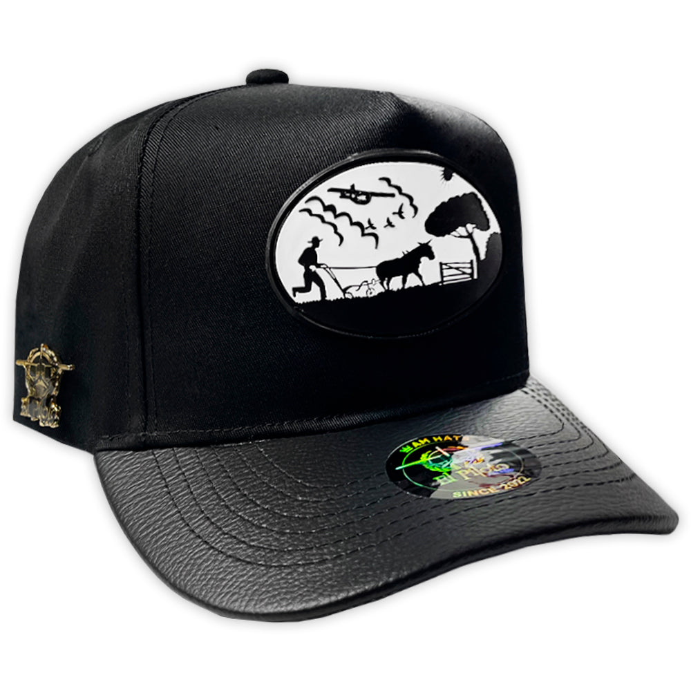 GORRA AM HATS MULA MAÑOSA NEGRA V. VINIPIEL