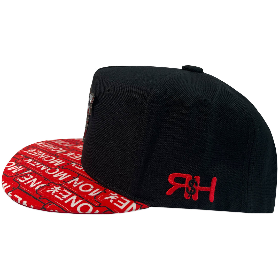 Gorra Rico Hats Monopoly Money Black Visera Roja