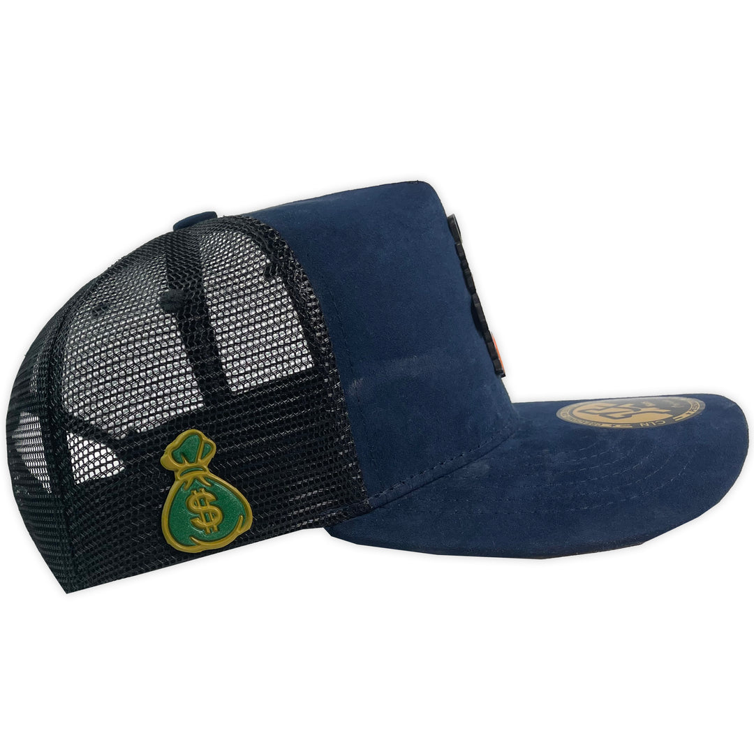 Gorra ja hats mr pato azul gamuza trucker