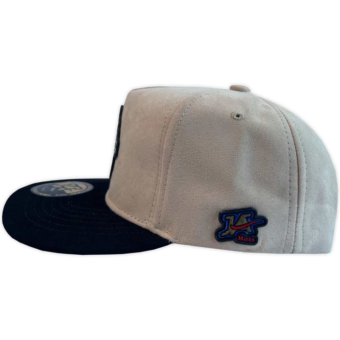 JA HATS NEW YORK BEIGE-NEGRO GAMUZA