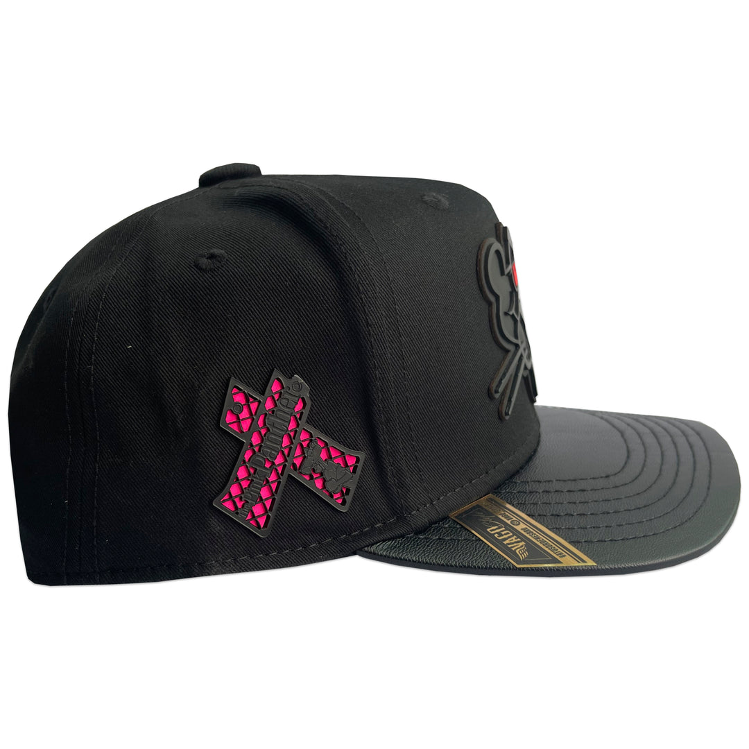 Gorra Vago caps Black Panther Curva Visera Piel