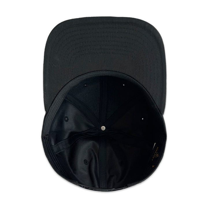 Gorra Vago Style La Pipol Negra Gabardina Curva Vinipiel