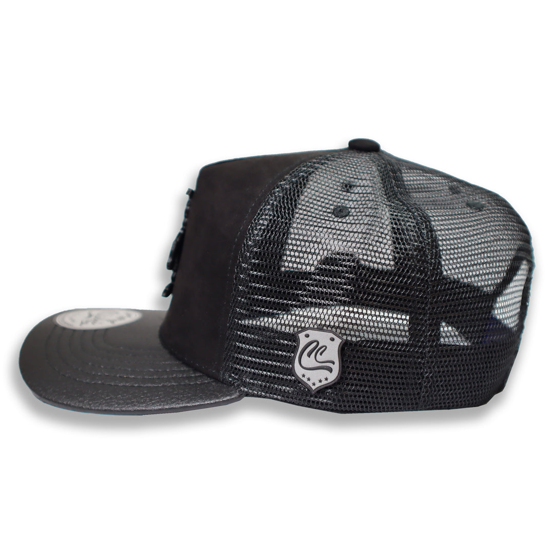 CULICHI CAPS CAPITAN DUCK BLACK TRUCKER CAP