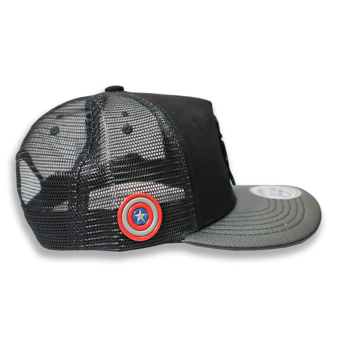 CULICHI CAPS CAPITAN DUCK BLACK TRUCKER CAP