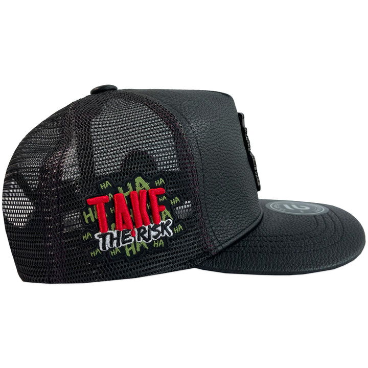 Gorra La Office Hats MC Pato Joker Black Maya Con Vinipiel