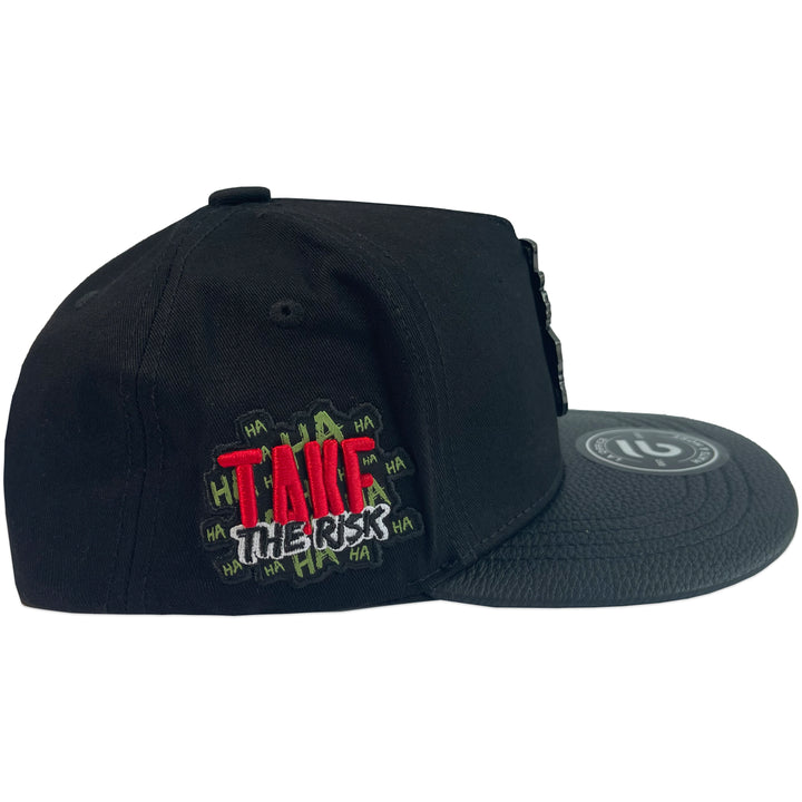 Gorra La Office Hats MC Pato Joker Black Visera Vinipiel