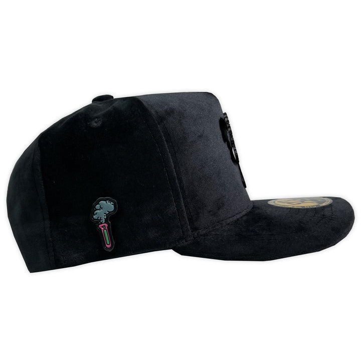 Gorra ja hats papa pitufo negro terciopelo