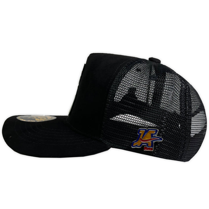 Gorra ja hats quimico goma negro trucker