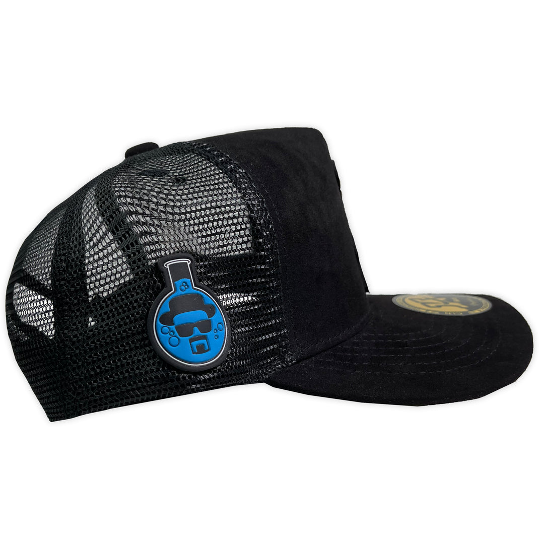 Gorra ja hats quimico goma negro trucker