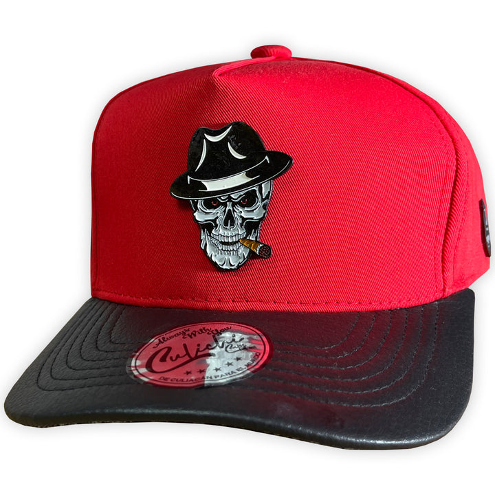 GORRA CULICHI CAPS BLACK RED SKULL