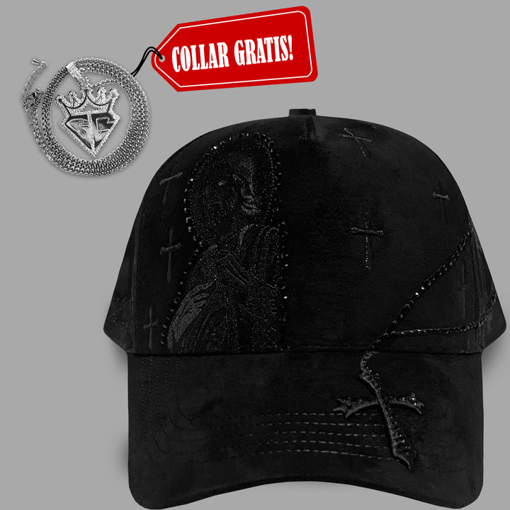 GORRA GC SAN JUDAS VOL.2 GAMUZA MALLA BLACK