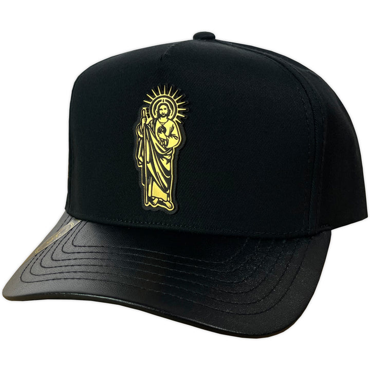 Gorra Vago Style San Judas Black/Black Leather Curva Piel