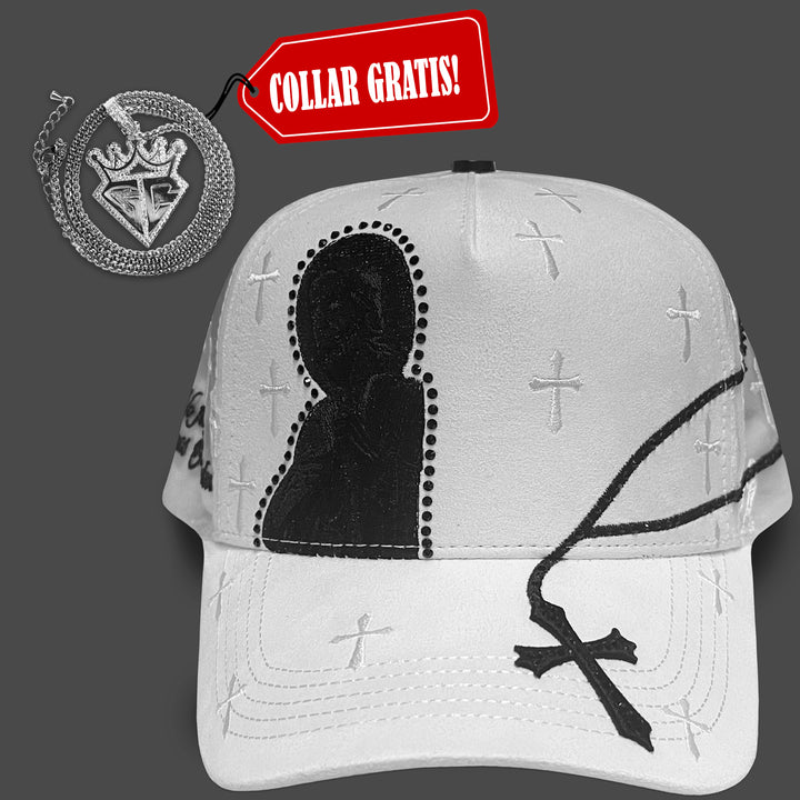 GORRA GC SAN JUDAS VOL.2 BLANCA GAMUZA MALLA CENTRAL