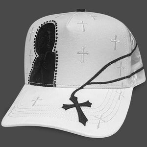 GORRA GC SAN JUDAS VOL.2 BLANCA GAMUZA MALLA CENTRAL