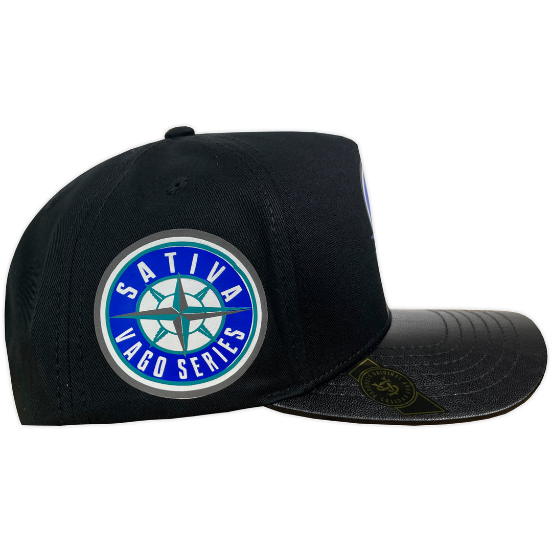 Gorra Vago Style Sativa Black Black Leather Curva