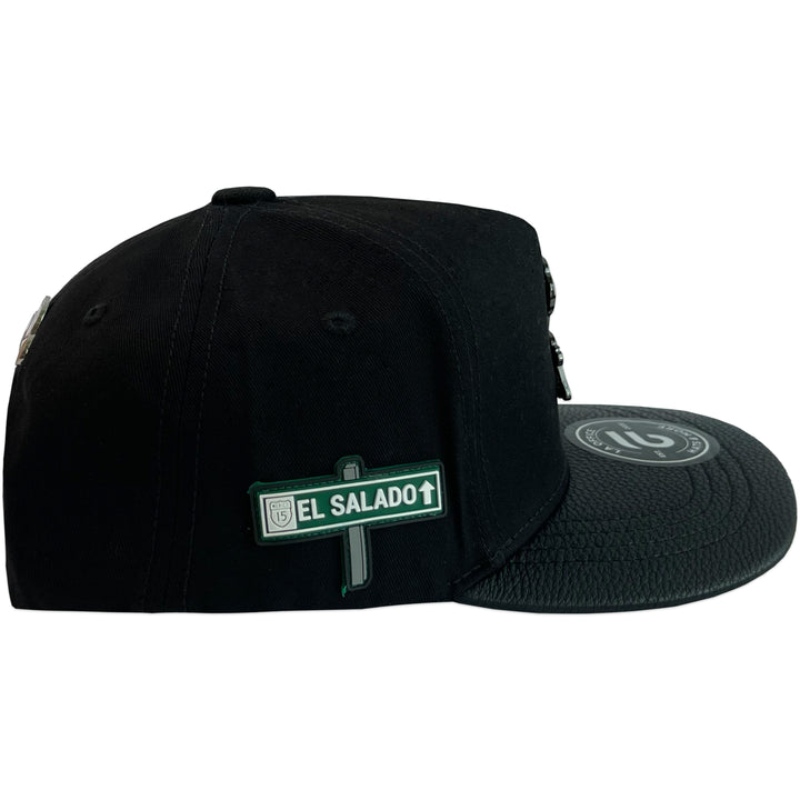 Gorra La Office Hats Serafin Black Visera Vinipiel