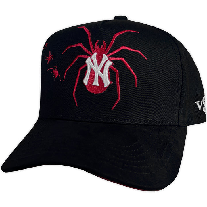 GORRA VS HATS NY SPIDER BLACK VISERA GAMUZA